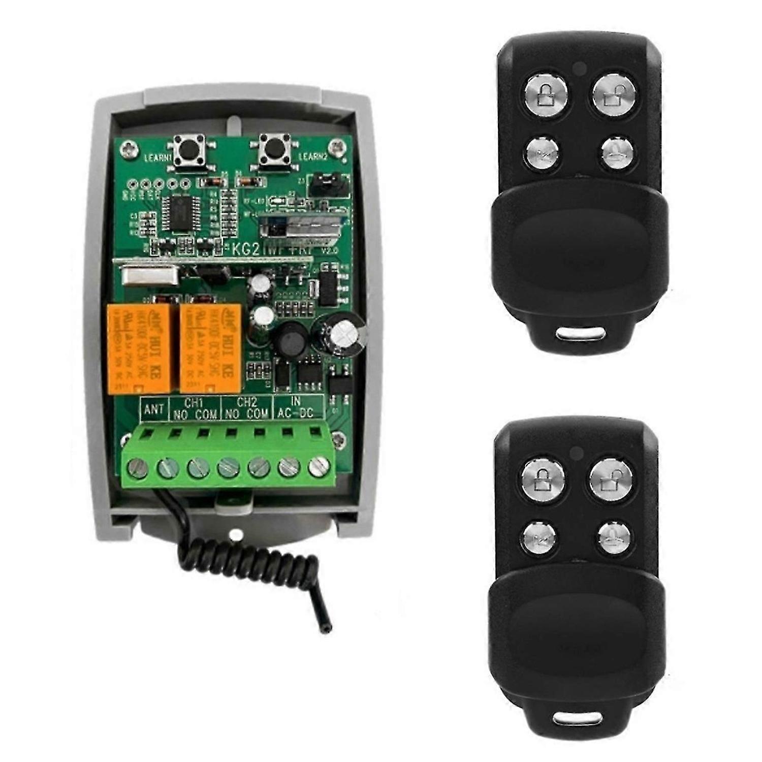 Tuya WIFI Garage Door Remote Control Receiver 433.92mhz 2CH Receiver 85-250V Support APP RF Voice Co