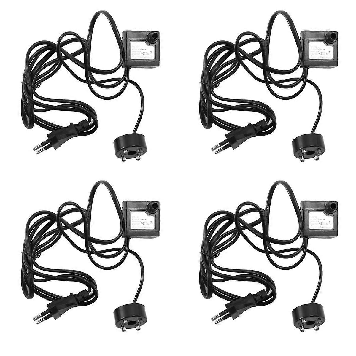 3W Submersible Water Pumps with 4-LED Light Pump Pond Tank EU Plug