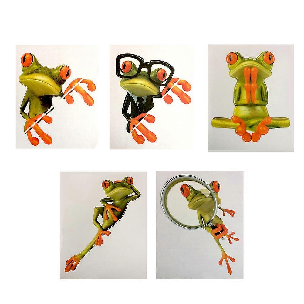 Assorted Color 3D Cartoon Frog Car Stickers – Durable, Easy to Apply Auto Decals for Vehicle Windows Decoration