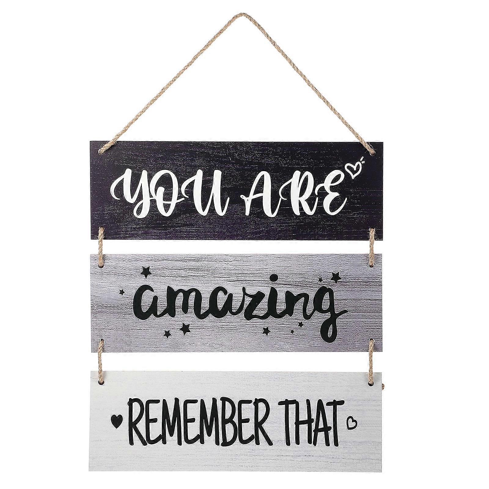 Rustic Farmhouse Wall Art Sign Motivational Decorative Multi Color 30x10x0.5cm 1Set