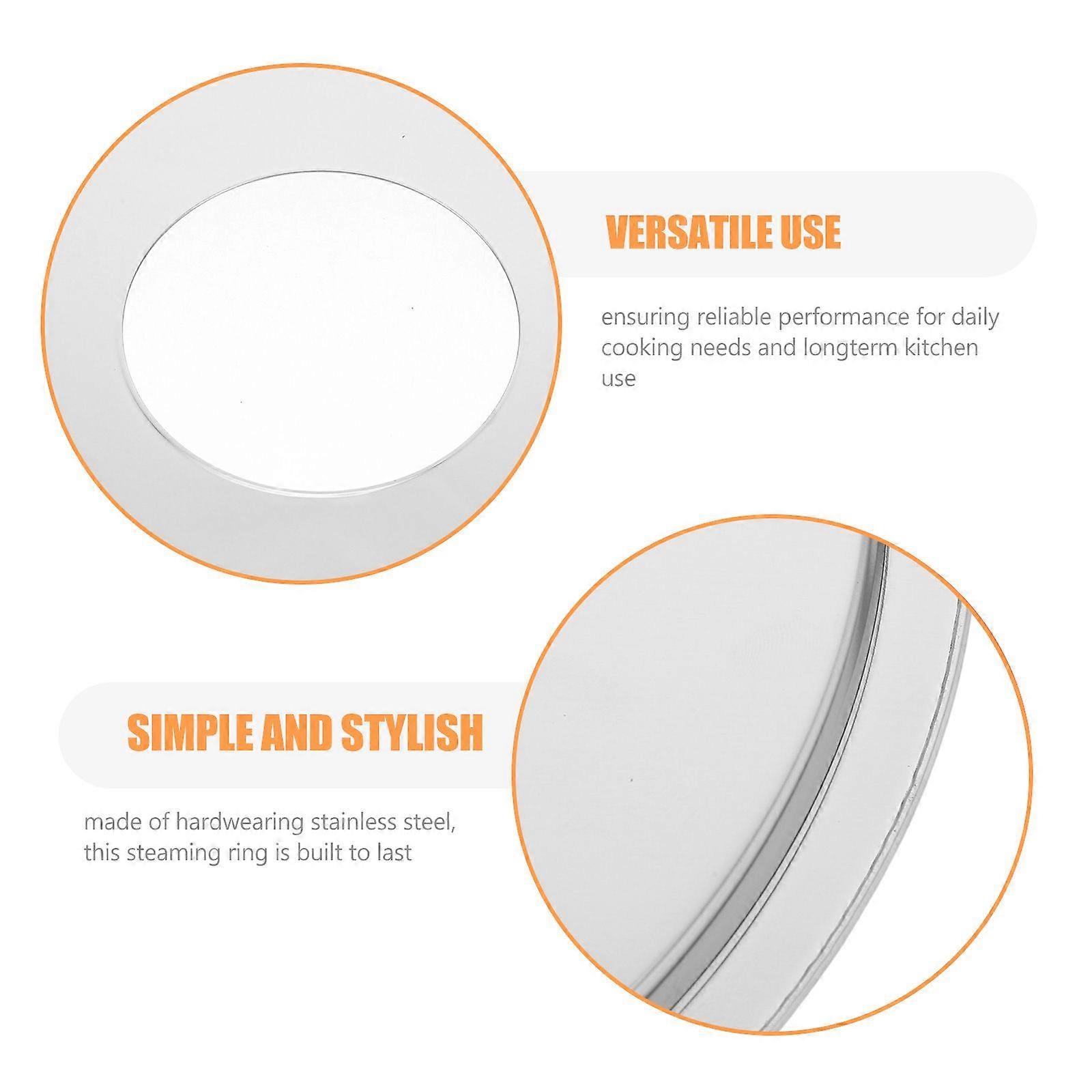 رف باخرة من الفولاذ المقاوم للصدأ: محول حلقة الطبخ العالمي 9.5 سم للأواني والمقاال - لوحة إدراج سلة بخار متعددة الطبقات لديم سوم والخضروات