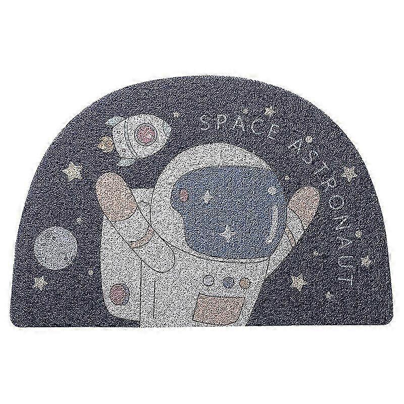 Bath Mat Semicircular Bathroom Floor Mat Space Travel 45*75cm