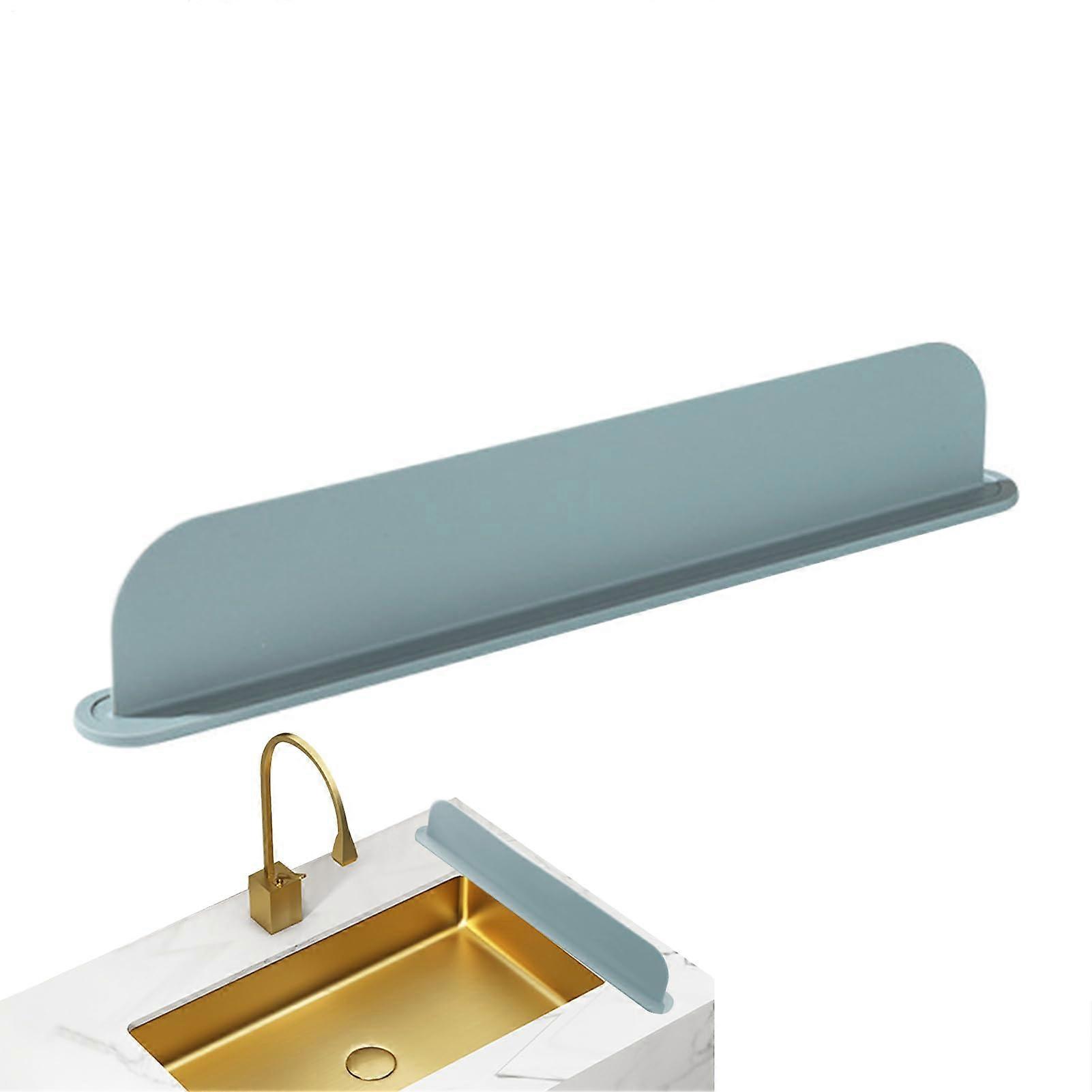 Splash guard for sink, silicone splash guard for kitchen sink, 48.3 cm, tray and mats
