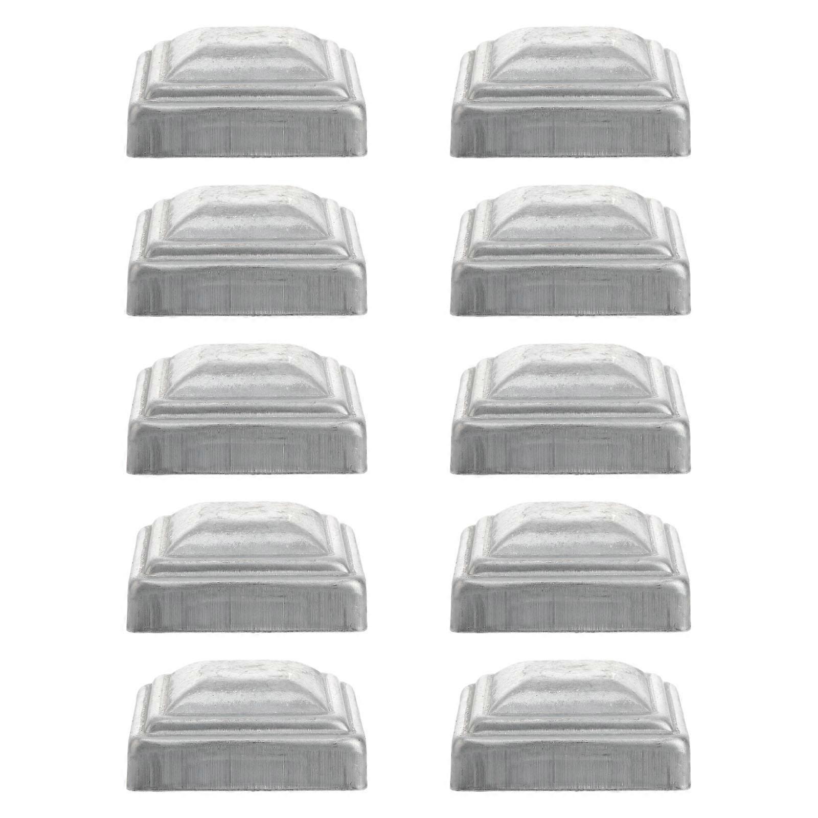 Štvorcový plotový stĺpik Kryt železnej ochrany pre plotové stĺpiky 6,00 x 6,00 x 2,00 cm 10 ks
