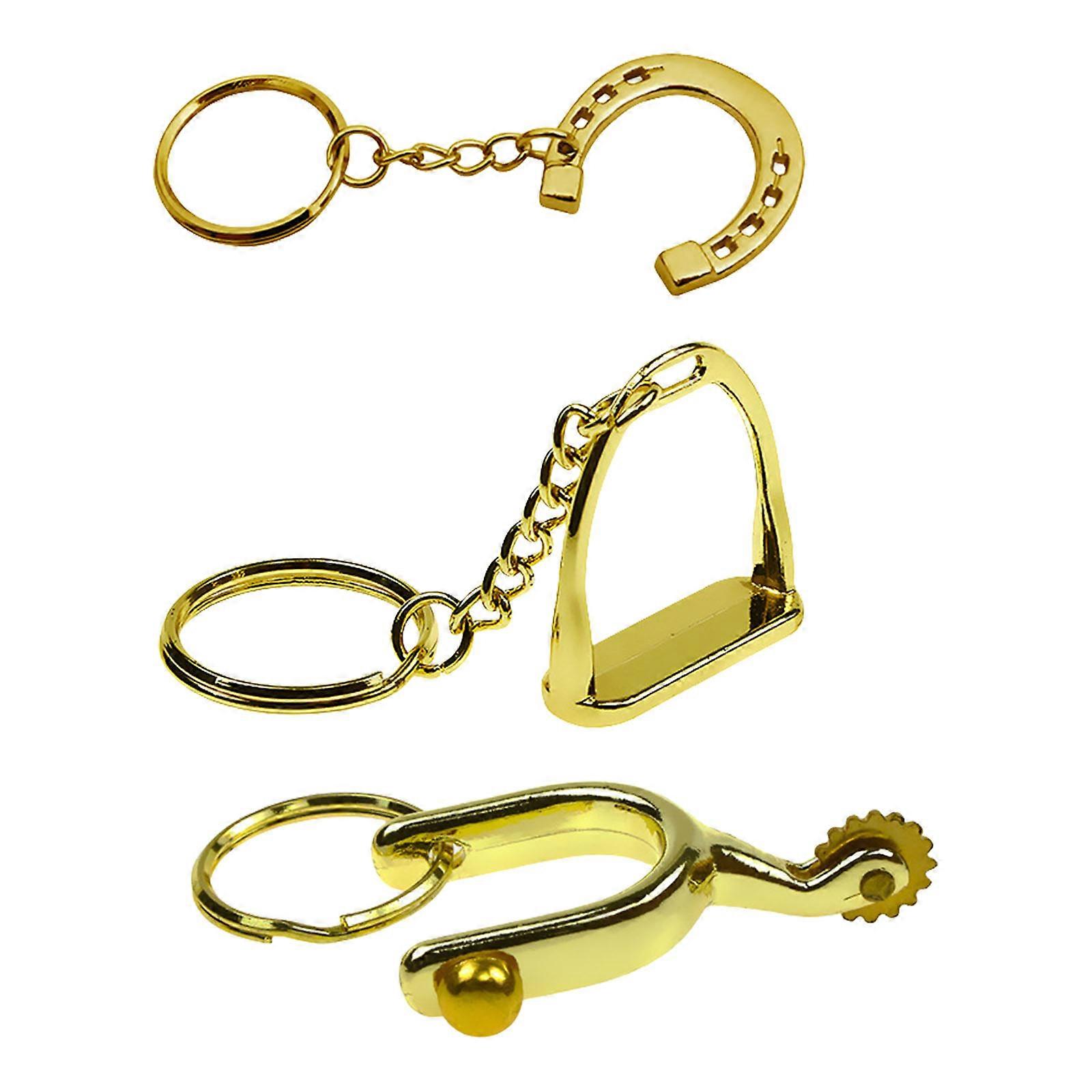 Pack of 3Pcs Equestrian Inspired Key Holder Polished Metal Snaffle Design Practical Riding Enthusiast Gift Multicolor