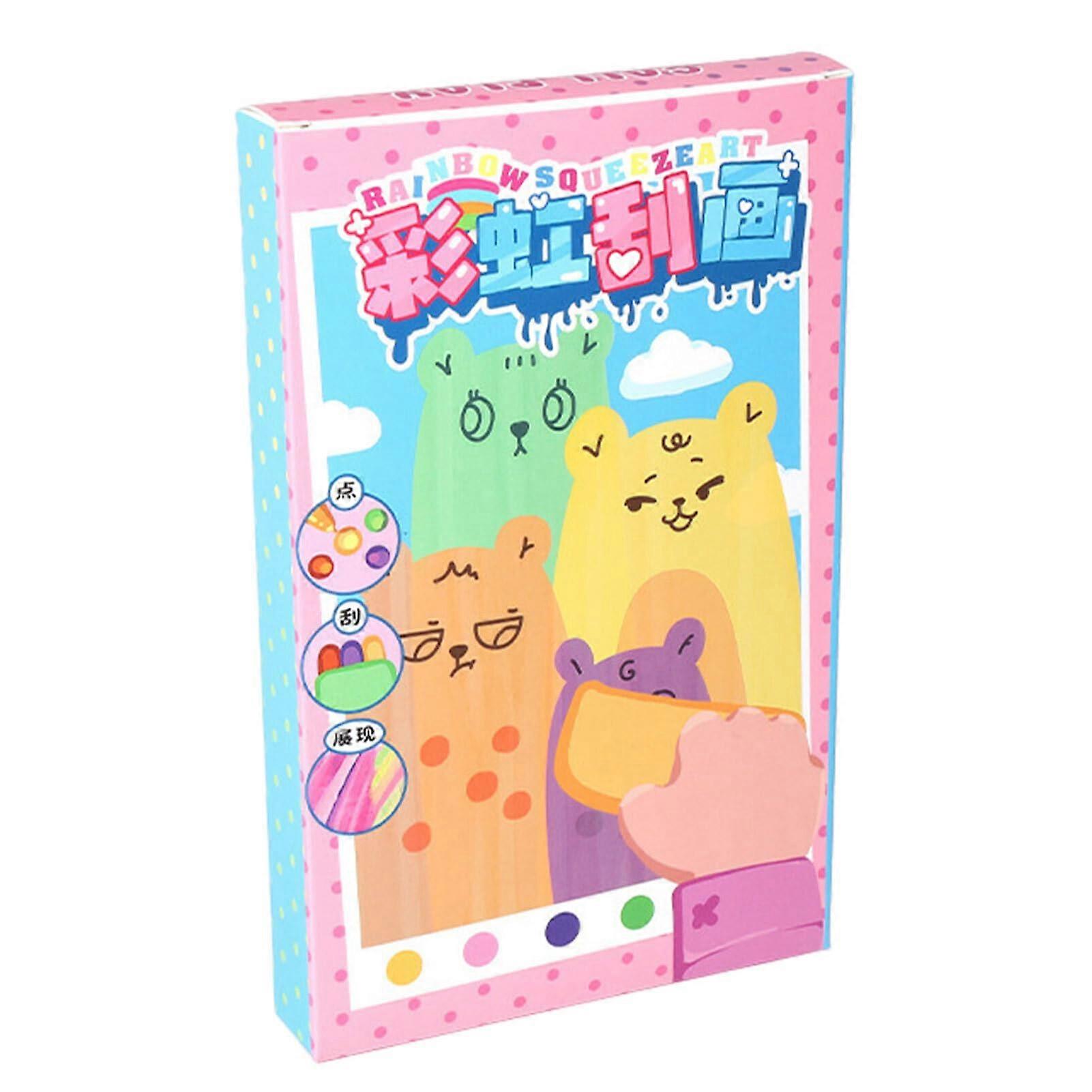 Rainbow Scratch Art Craft Set for Children - Dot Colour Painting Kit, Includes Scratch Painting Tools and Accessories