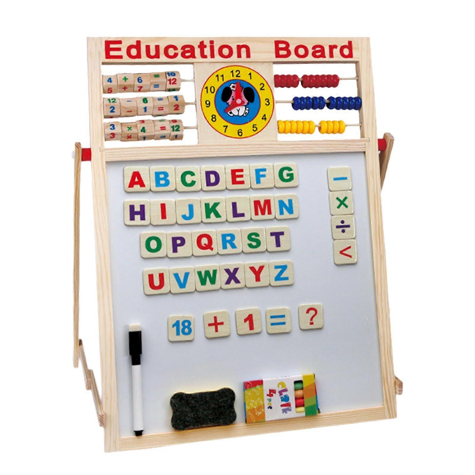 Magnetic Board Whiteboard Toddler Learning Station with Abacus