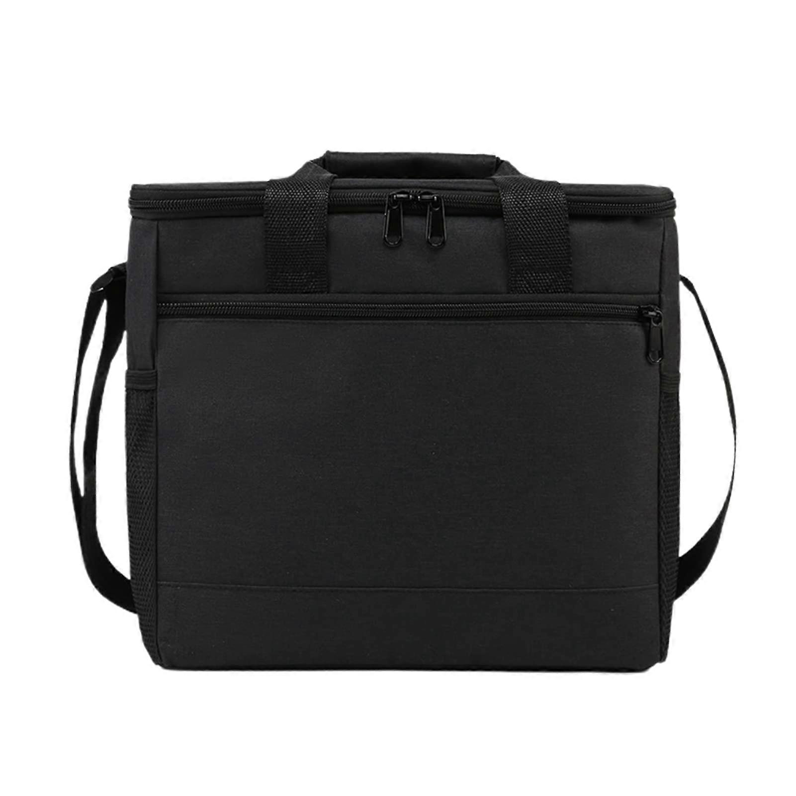 Cool Bag Insulated Picnic Storage Bag, Portable Picnic Bag, Insulated Leakproof Inner Lunch Box with Handle for Beach, Black