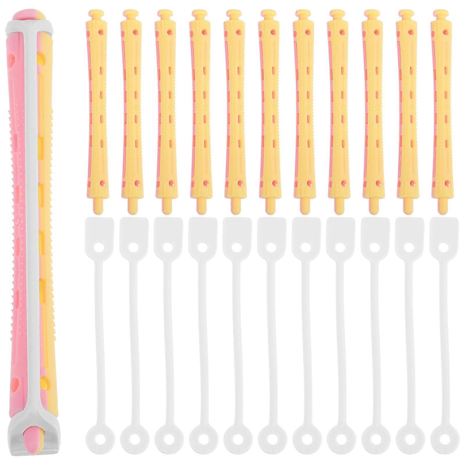 Hair Curlers Plastic Perm Rods for Hair Styling 12Pcs Assorted
