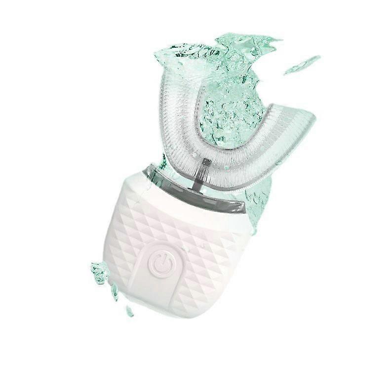 White Sonic Electric Automatic Toothbrush U Shape 360 Degree + 1 Extra U Shape