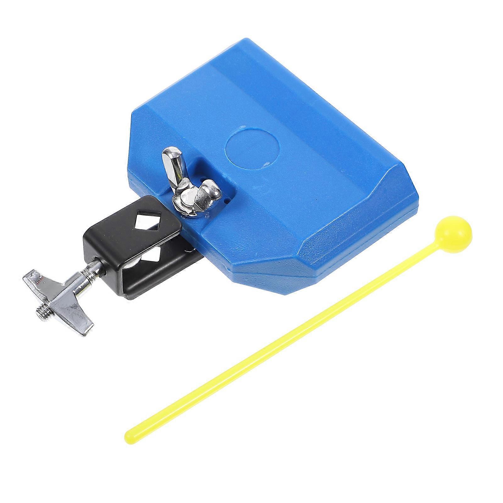 Musical Cowbell With Drumstick For Musicians Students Educators 15X12.5X4CM Blue Alloy 1Set