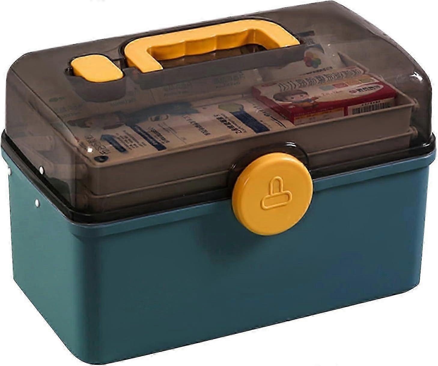 Lockable Medicine Box,Medicine Storage Box,Lockable Storage Bin Organiser Box,Medication Storage Multi-Purpose Storage Box