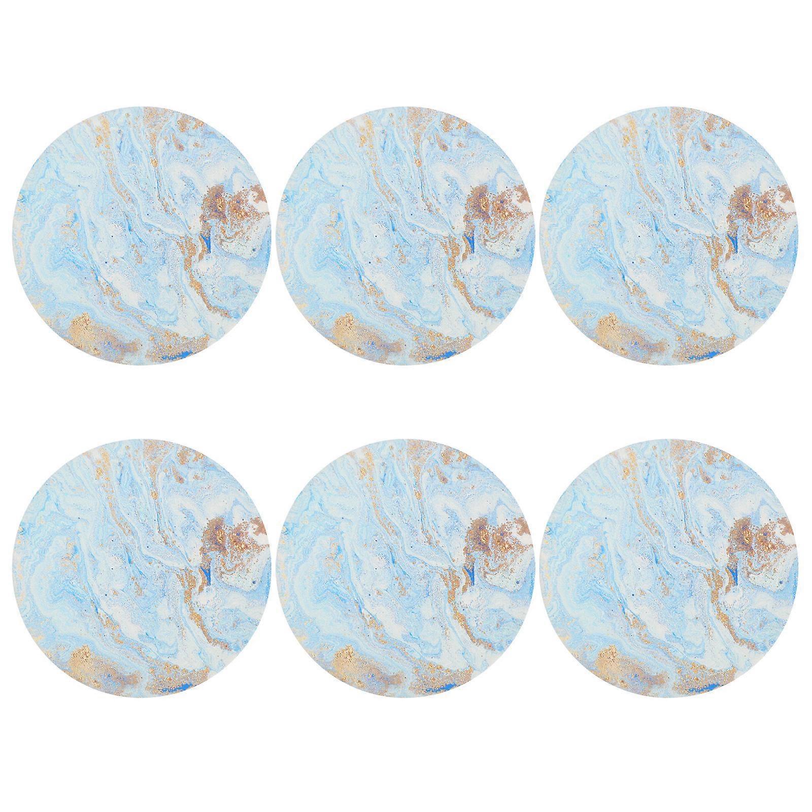 Ceramic Coasters Elegant Design Drinks Coasters Non-Skid Practical 4.1×4.1×0.2in 6Pack