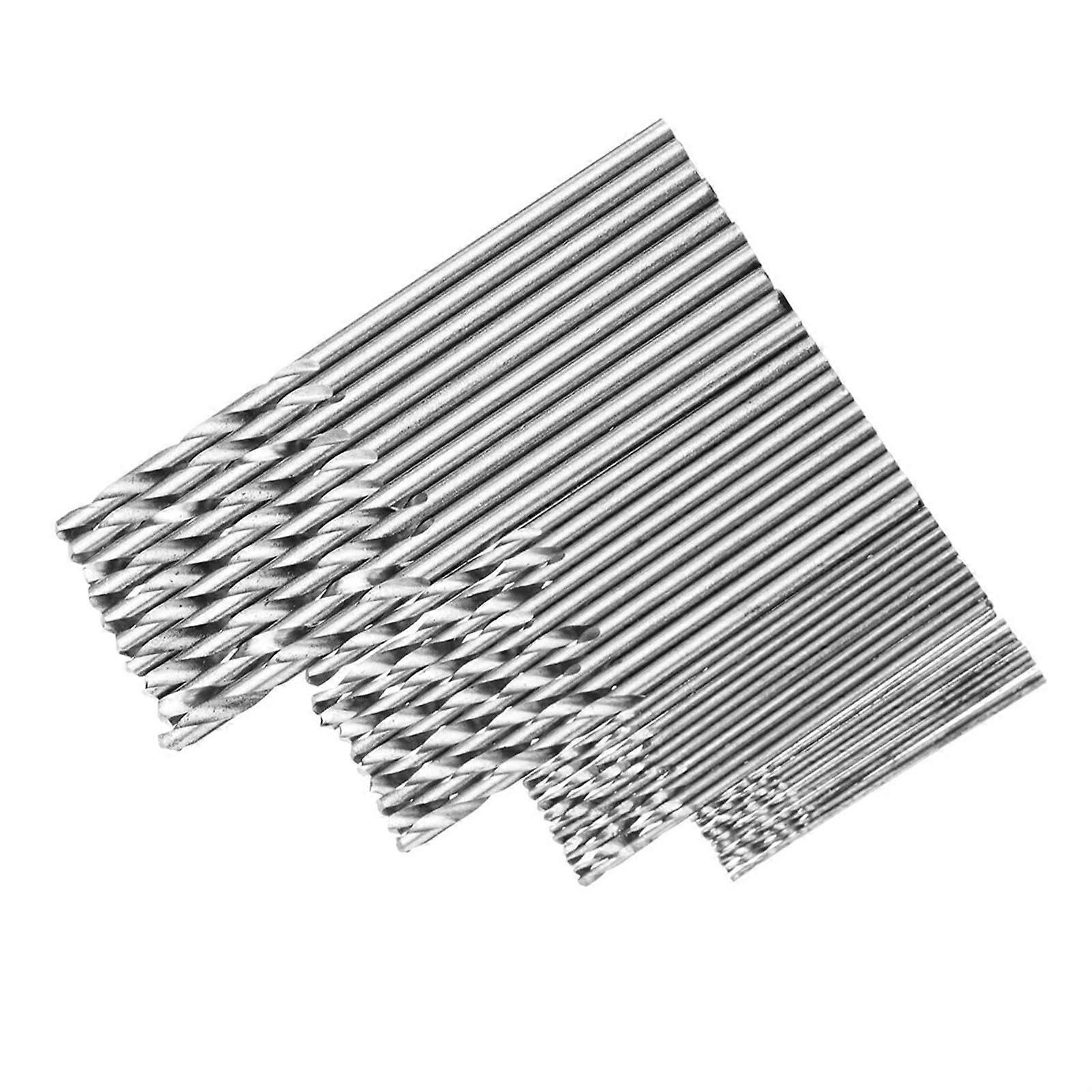 HSS Spiral Drill Bit Set 40 Pieces 0.6mm to 2.0mm High-Speed Steel Twist Drill Bits for Metal and Wood