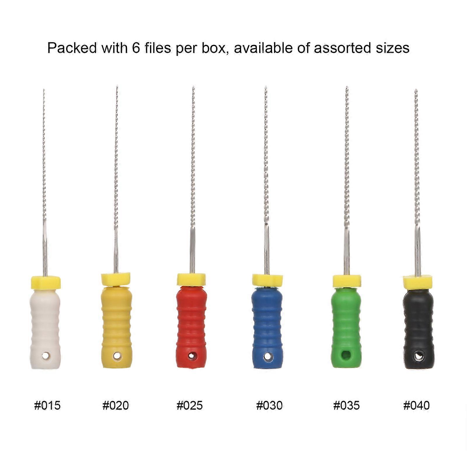 6 Boxes/Set Root Canal K Hand Use Dental K-File/H-File 25mm Files 15-40# Endodontic Instruments Dentist Tools
