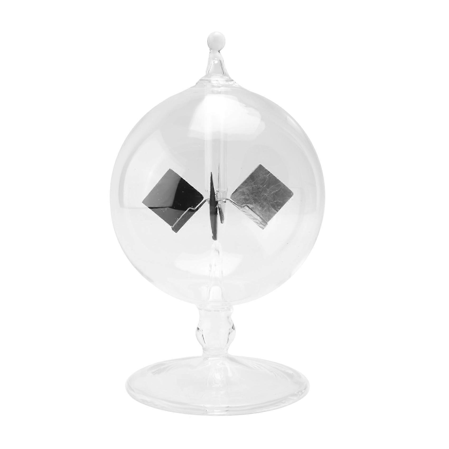 Solar Crookes Radiometer Handmade Glass Toy for Home Decoration, Transparent Design, Unique Gift for Science Enthusiasts