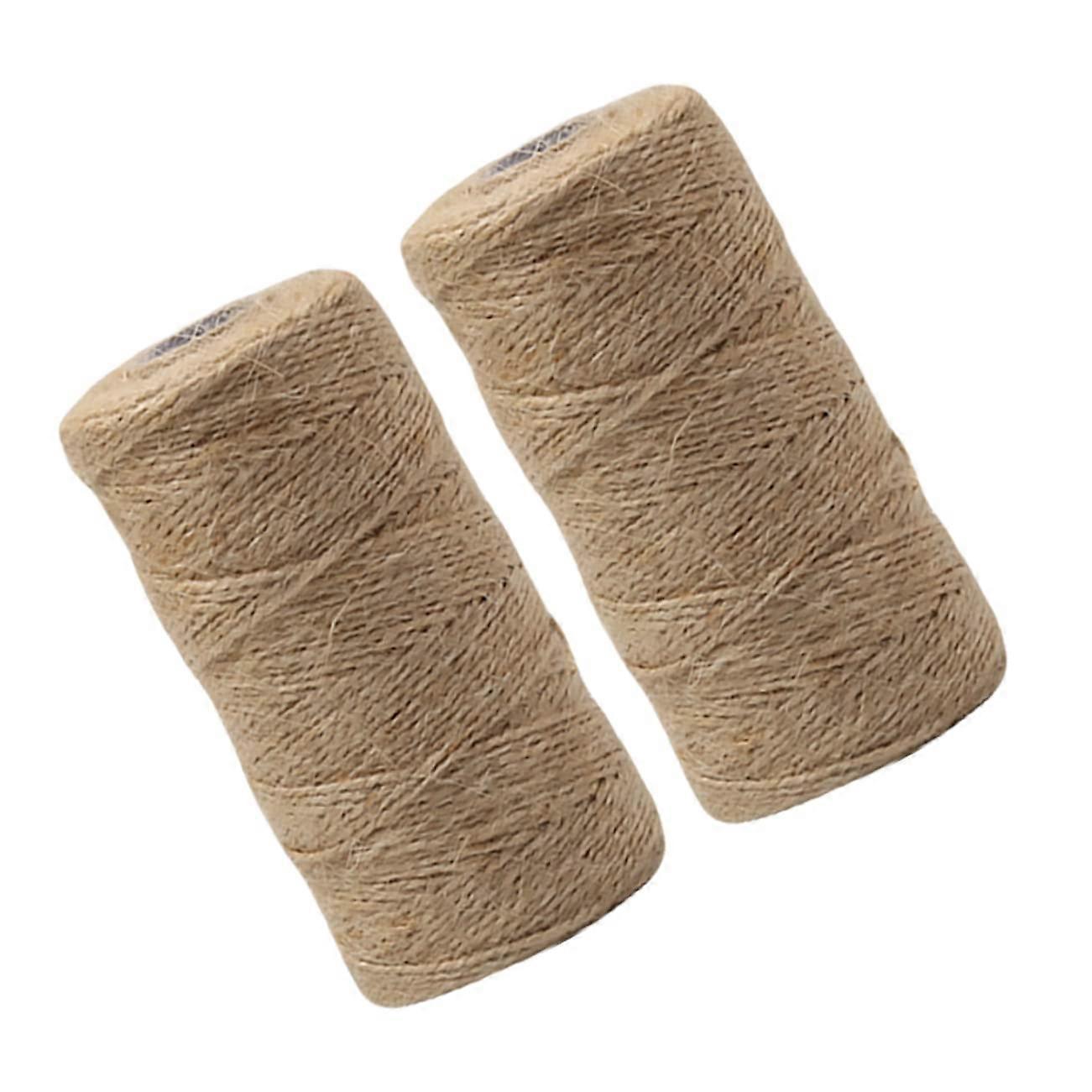 2 Rolls Jute Twine Stringy Hemp Ropes for DIY Crafts and Garden Projects Durable and Versatile for Various Uses