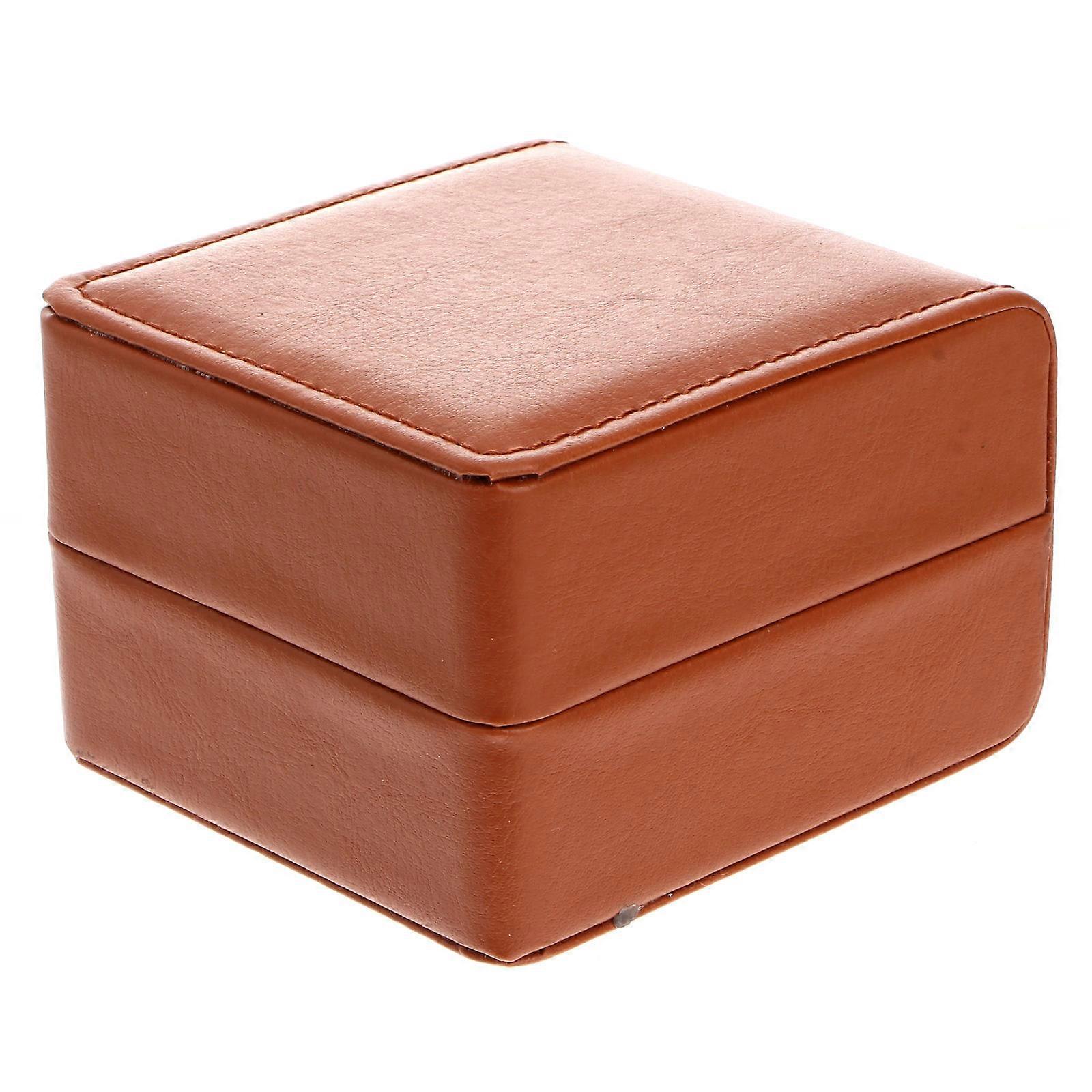 PU Watch Box for Wristwatches – Stylish Storage Case with Detachable Pillows for Jewelry Display, Home Decor & Gift Ideas – Brown