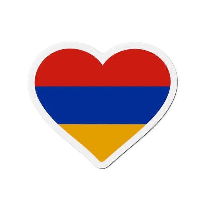 Armenia Heart Flag Magnet - Multicolored - 7 cm - 50 pieces - Synthetic resin - Mixed