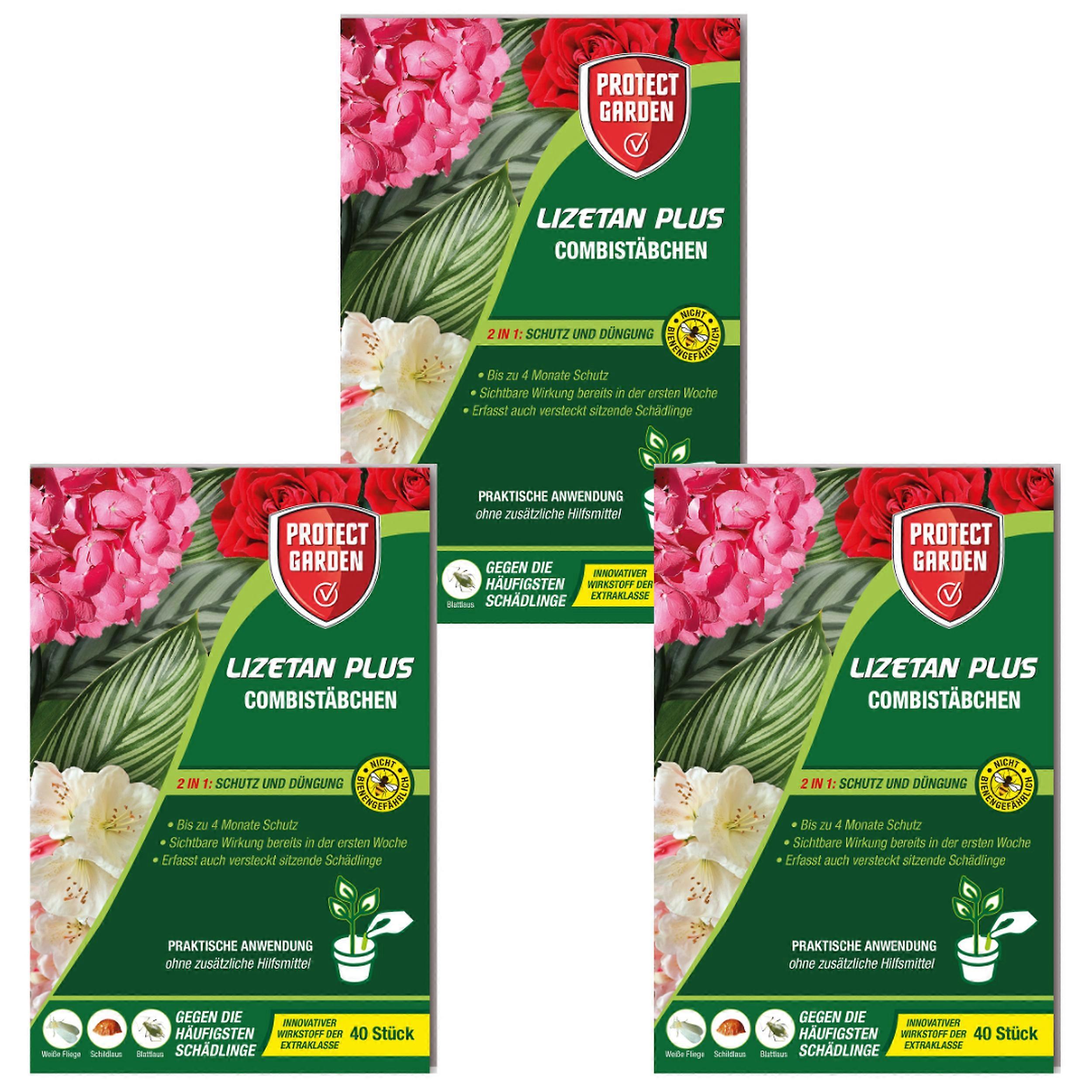 3 x PROTECT GARDEN® Lizetan® Plus combi sticks, 40 pieces