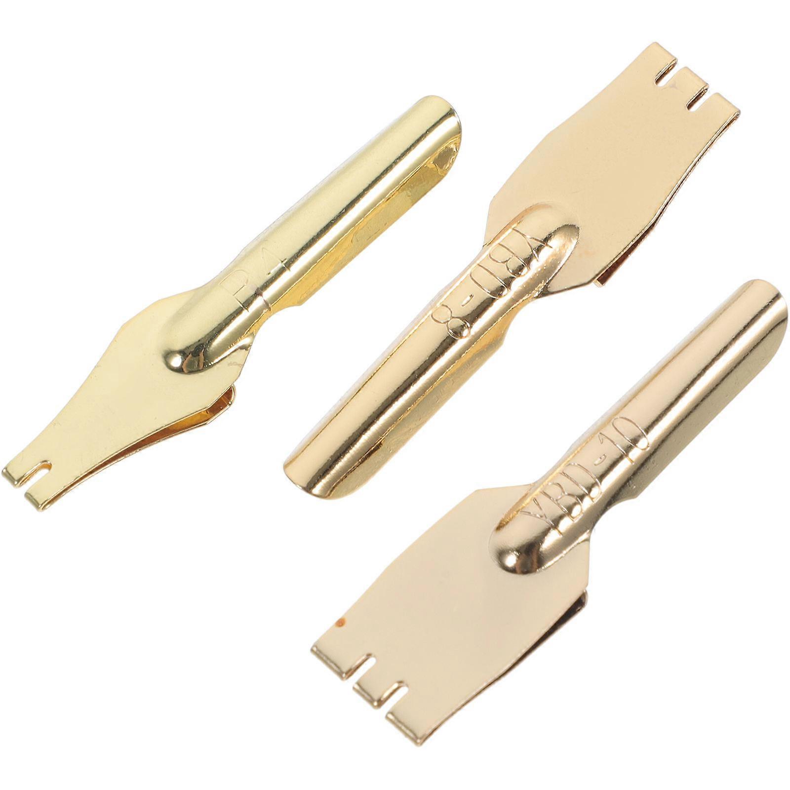Calligraphy Nibs Set Fountain Pen Nibs Replacement Artists 3.90X0.80X0.30cm Practicing 3Pcs