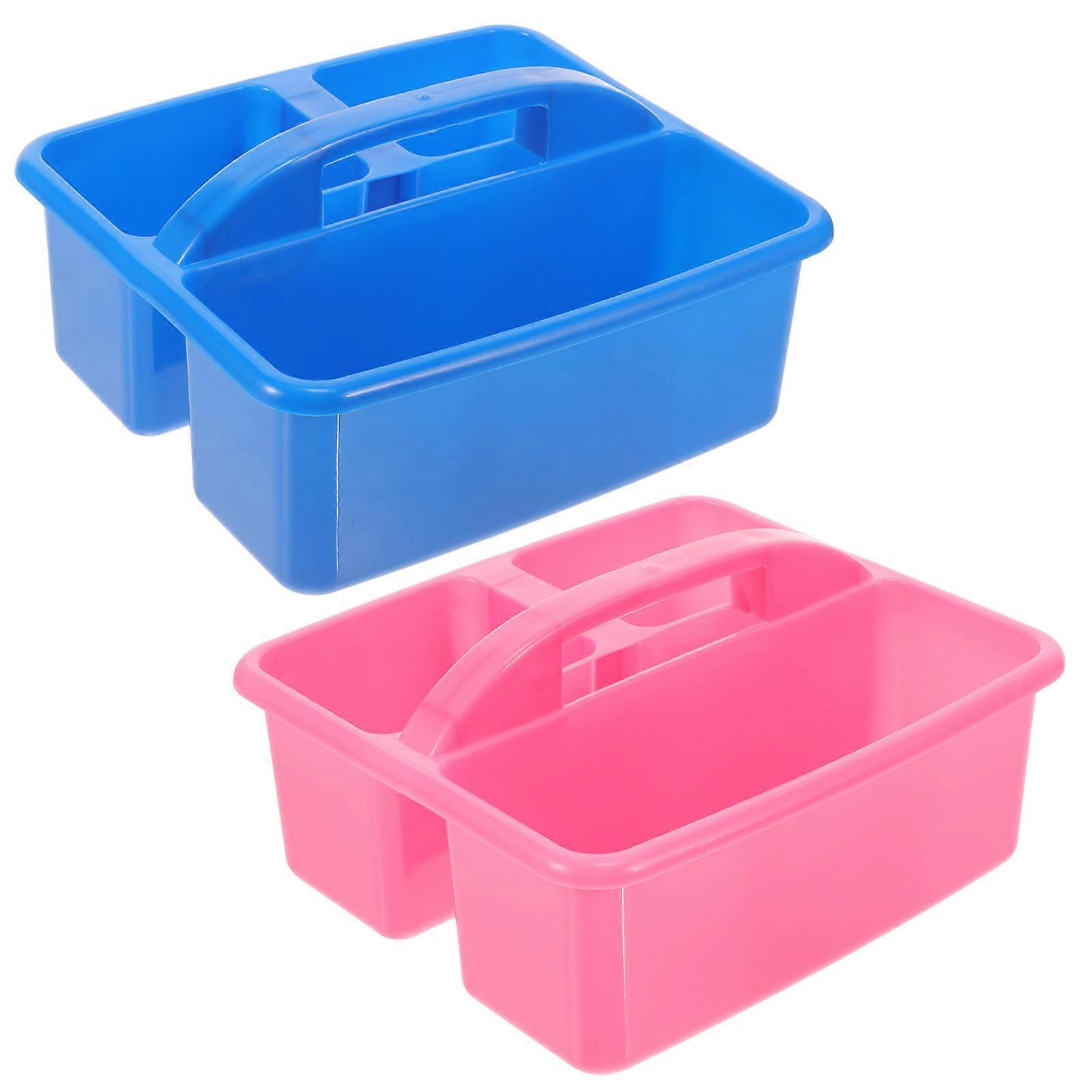 Drawing Organizer Painting Tool Storage Boxes Pen Holder Student Art Tools Assorted Color 21.50X19.00X11.00CM Sundries Storage 2Pcs