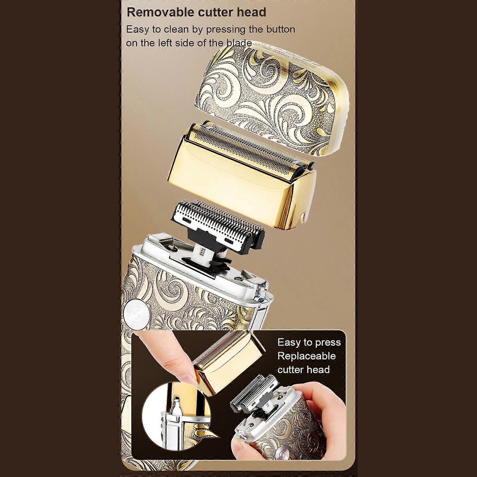 Three-blade hair scissors gold