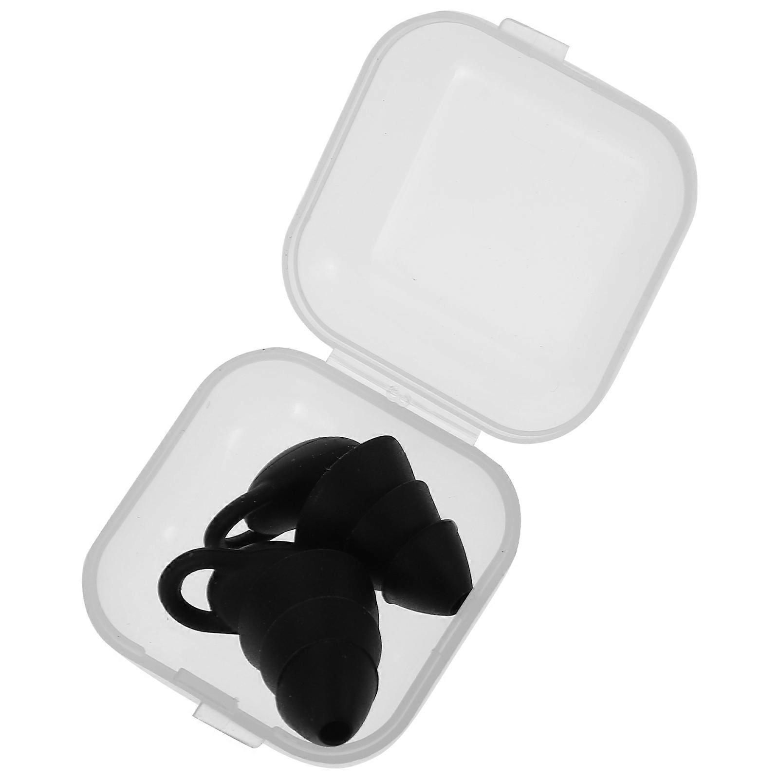 Sound Blocking Ear Plugs Noise Reduction Silicone Three-Layer Barrier Design for Home Studying 1Pair