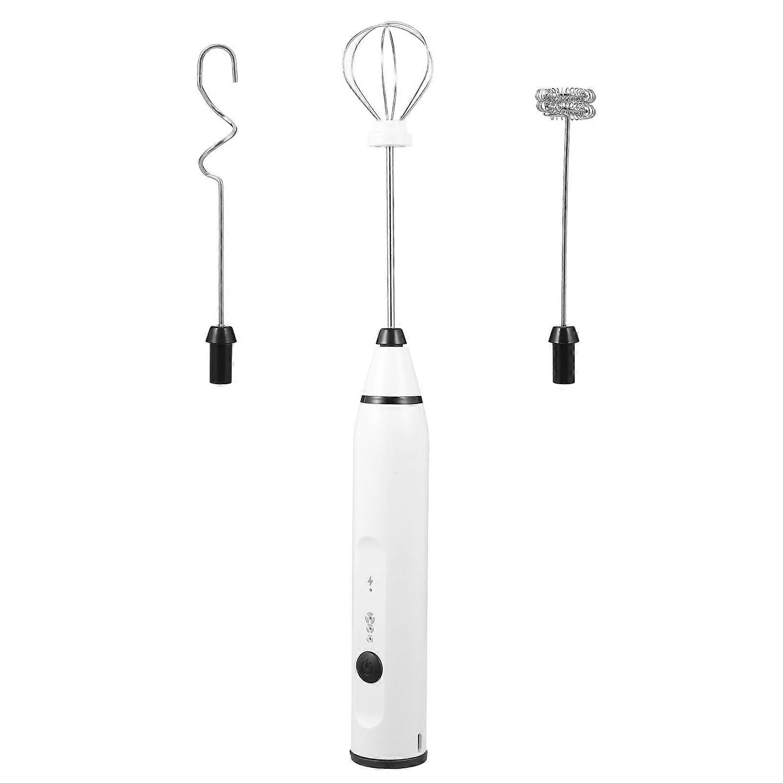 USB Rechargeable Handheld Electric Milk Frother with Stainless Steel Whisk – Compact Design for Easy Storage, Perfect for Latte, Cappuccino, and