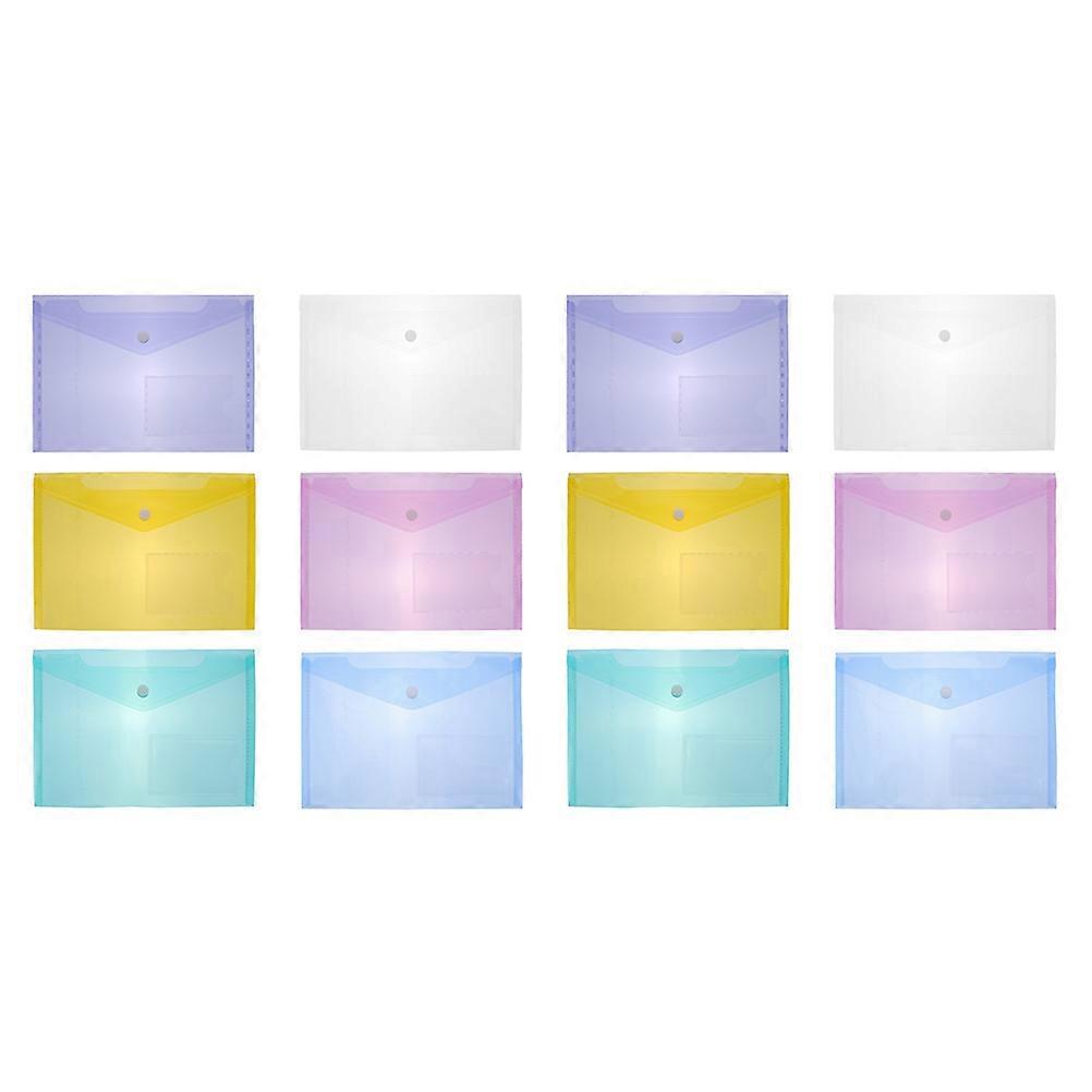 12pcs Tear Resistant File Storage Bags for Documents – Easy Access Folders for Office, Business & Travel Use