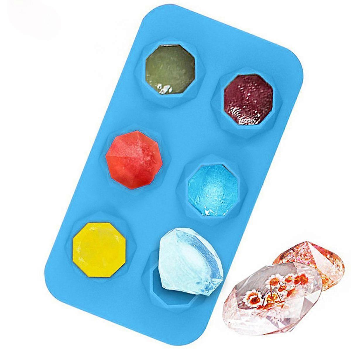 Ice Lattice Mold Prism Ice Mold Diamond Shape For Kids Playing Iced Coffee 7.9×4.3×1.4in Jelly Candy Making 1Set