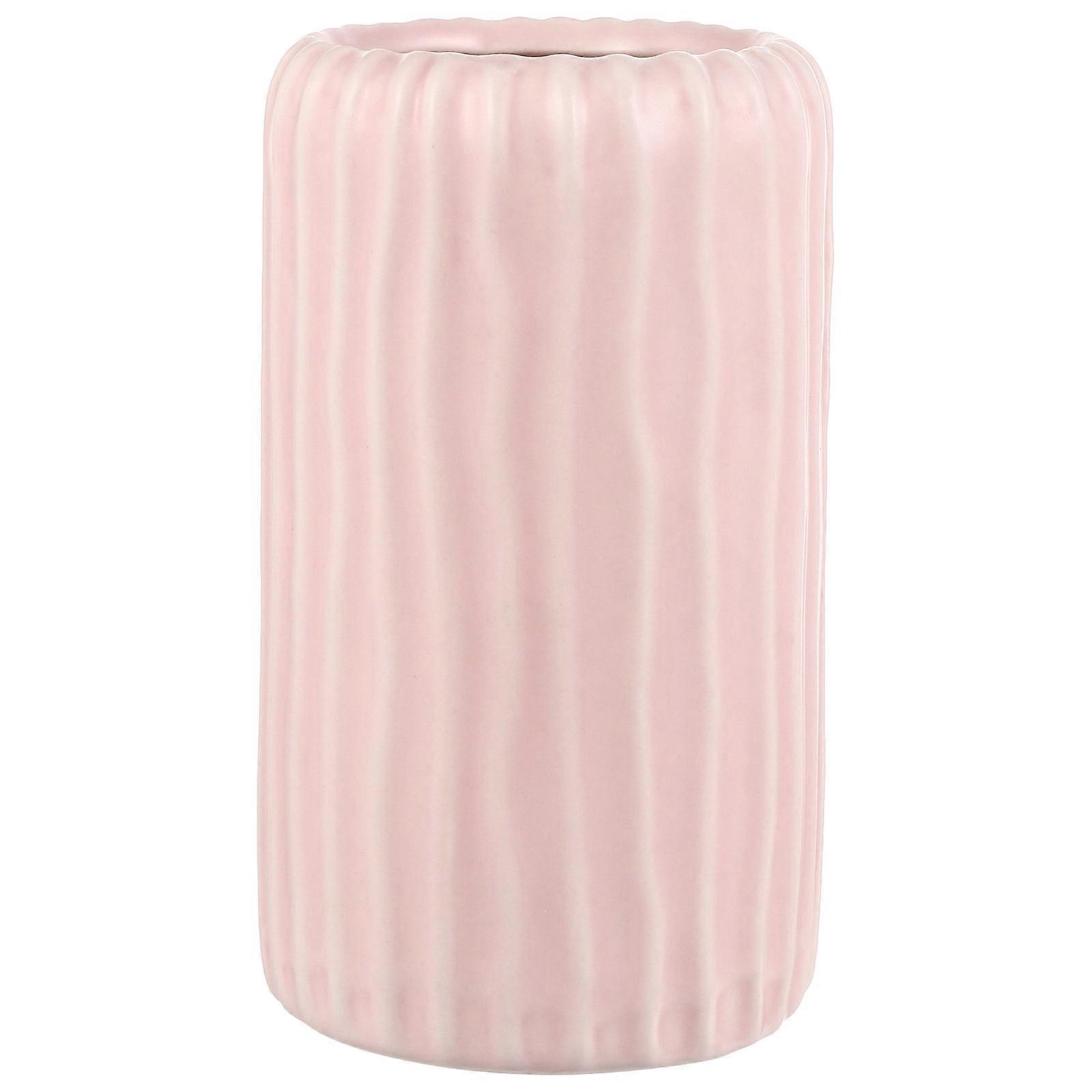 Ceramic Flower Pot Nordic Style Tall Round Pink 8X8CM For Office Living Room Parlor Garden Plant Display 1Pcs