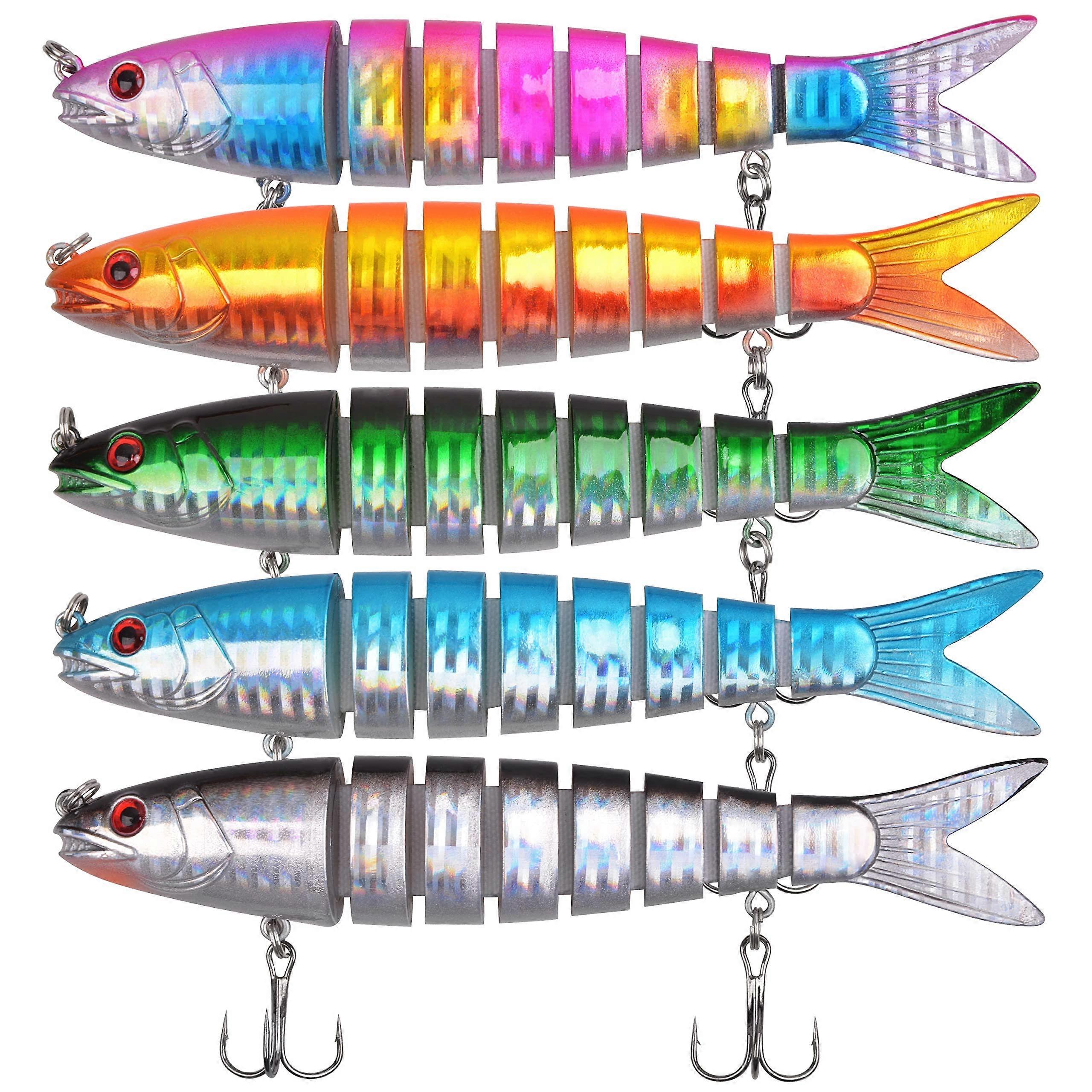 Fishing Lure Wobbler Set Pike Bait Swimbait with 2 Treble Hooks B13.5 cm20 g