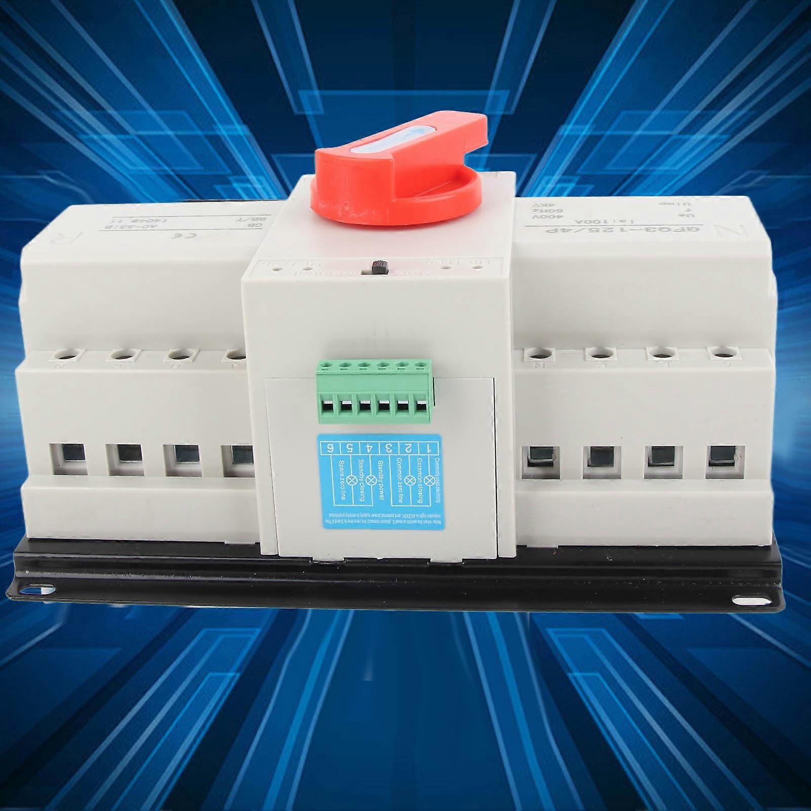 Dual Power Automatic Transfer Switch Mini 100A 4P Generator Transfer Switch for Hospital AC400V 