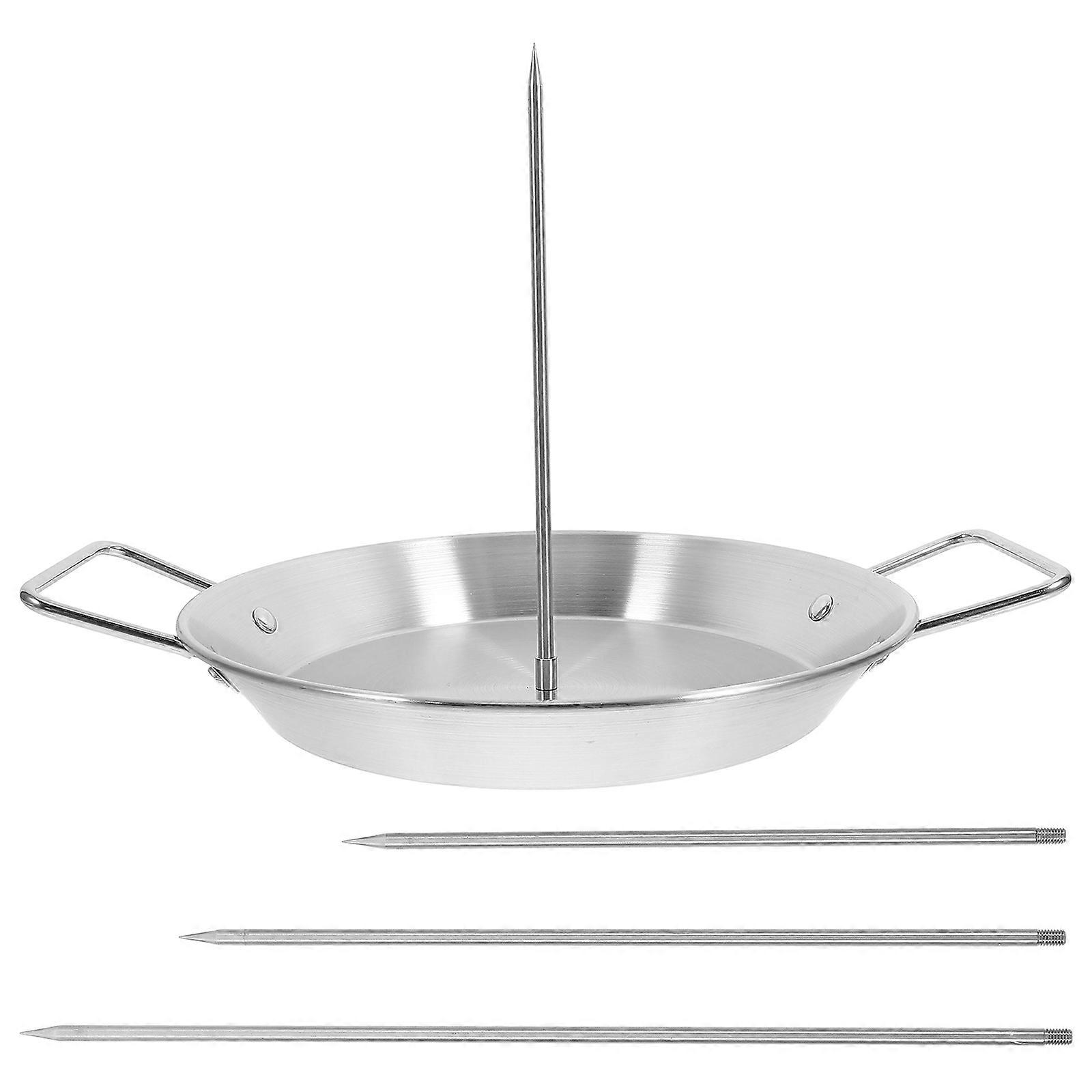 Stainless Steel Vertical Grill Plate Roasting Rack Outdoor Grillers 8.9X8.9X1.2in 1 Set