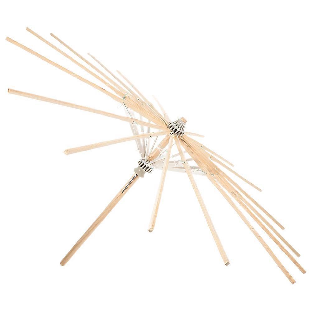 Beige Bamboo Paper Umbrella Holder for Phone Easy to Install Durable Repair Accessory 70 cm