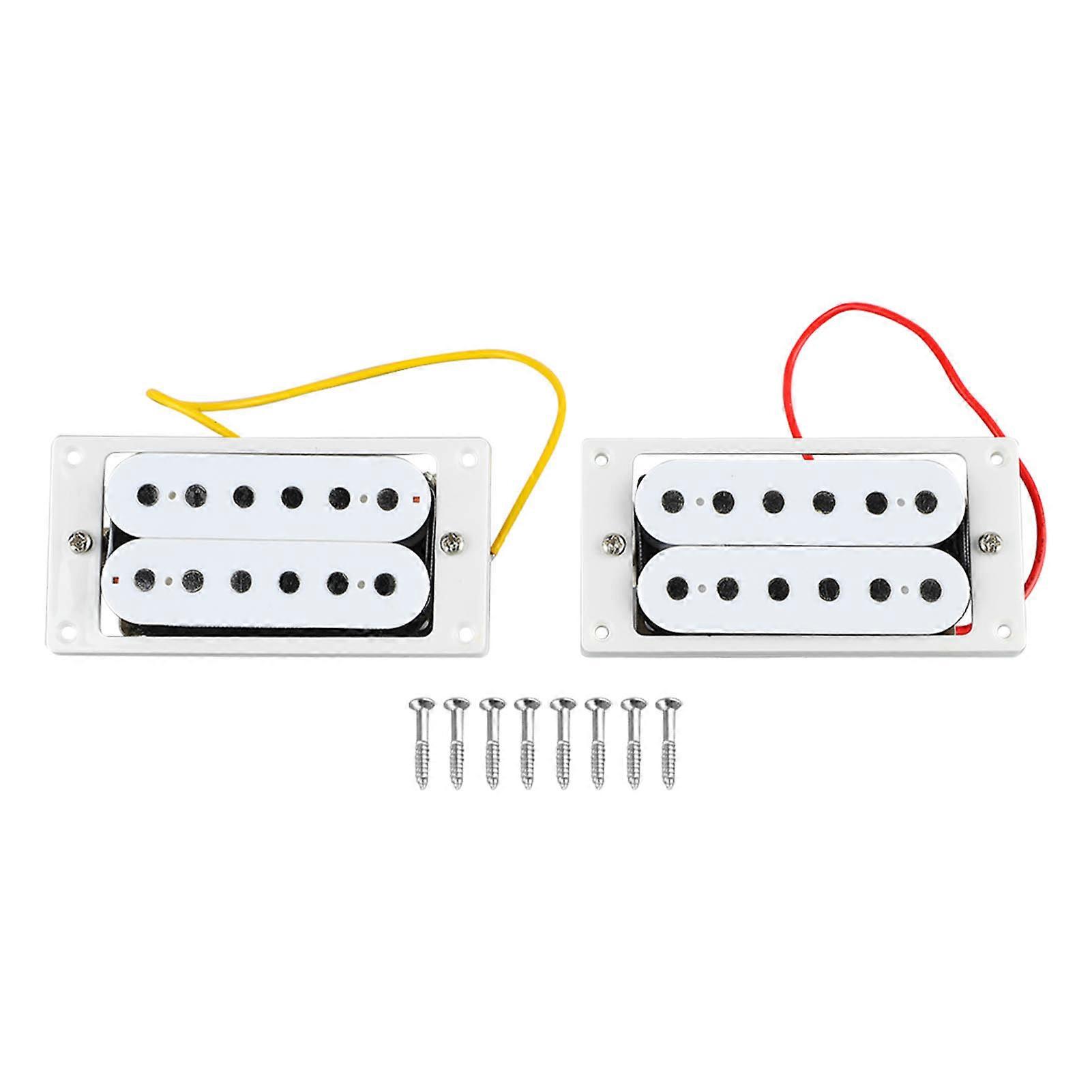 2 Pcs Electric Guitar Double Coil Pickups Clear Sound Widely Compatible Guitar Replacement Dual Coil Pickup
