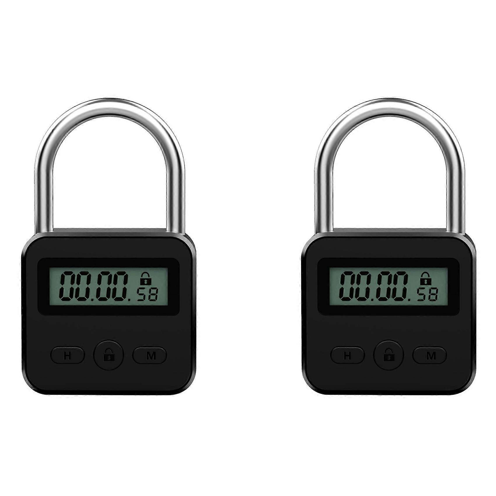 Metal Timer Lock LCD Display Multi-Function Electronic Time 99 Hours Max Timing USB Rechargeable Tim
