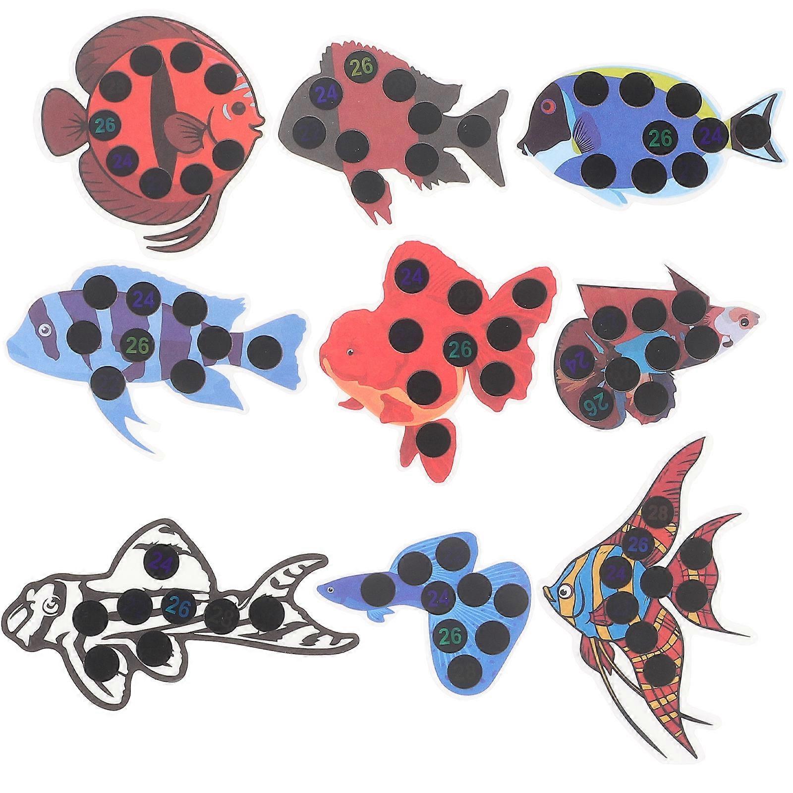 Stick On Thermometer Strip Assortment for Home Fishkeeping Temperature Measurement Diverse Designs 1 Set