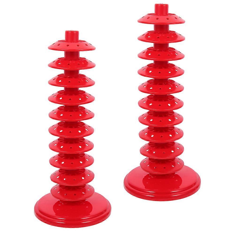 Lollipops Stand Holder Circular Multi-Layered Simple Style Birthday Party 2Pcs PP Material