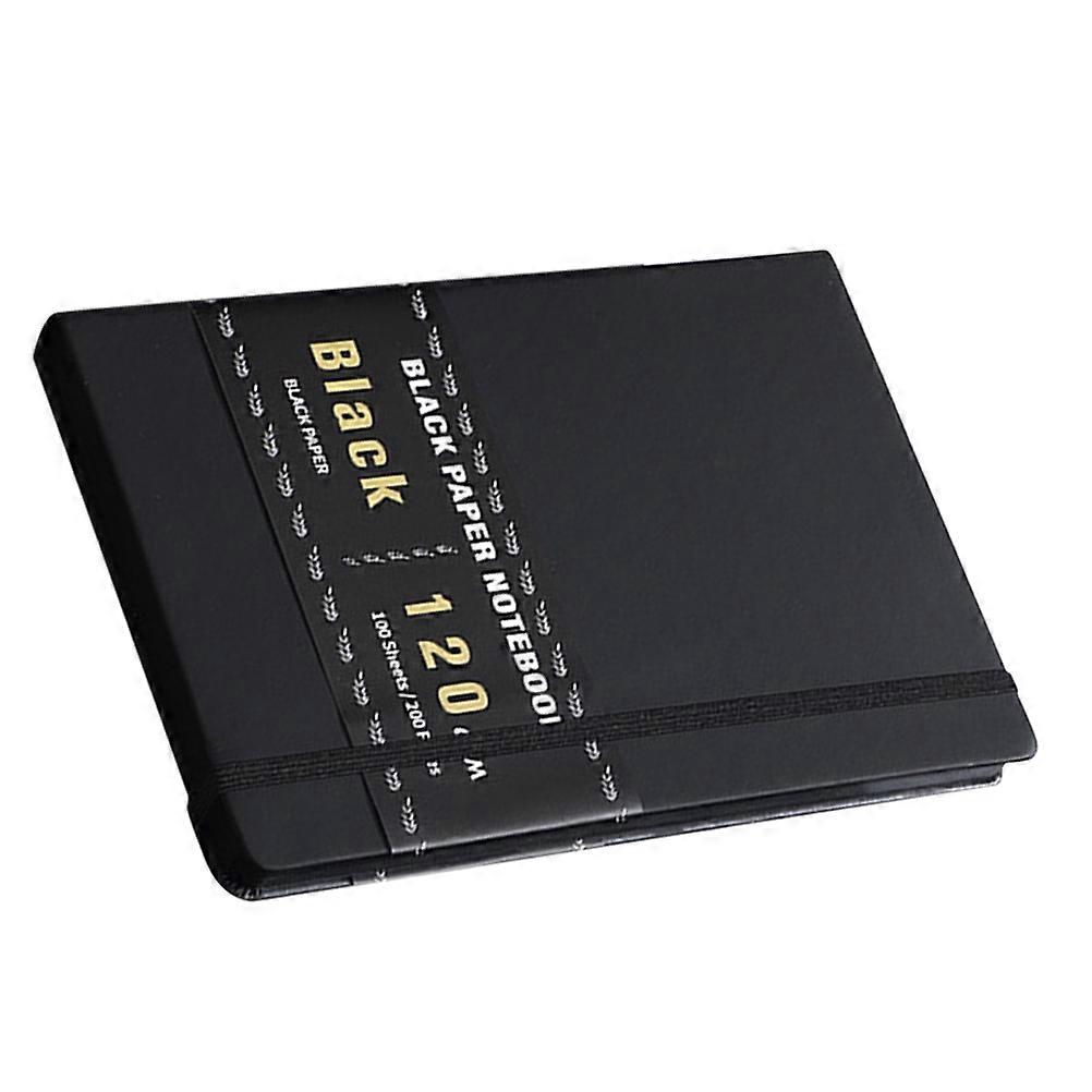 Black Paper Notebook for White Ink and Gel Pens 200 Pages A5 Size Perfect for Sketching and Journaling