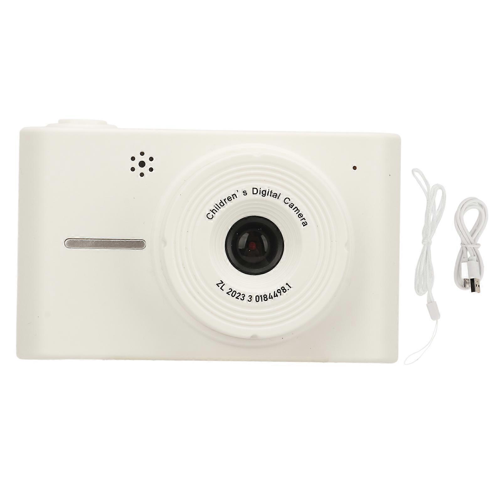 40MP 1080P Digital Camera Dual Lens 8X Zoom IPS Screen Anti Shake Photo Frame Filter Autofocus Selfie Digital Camera for Festive Gift White