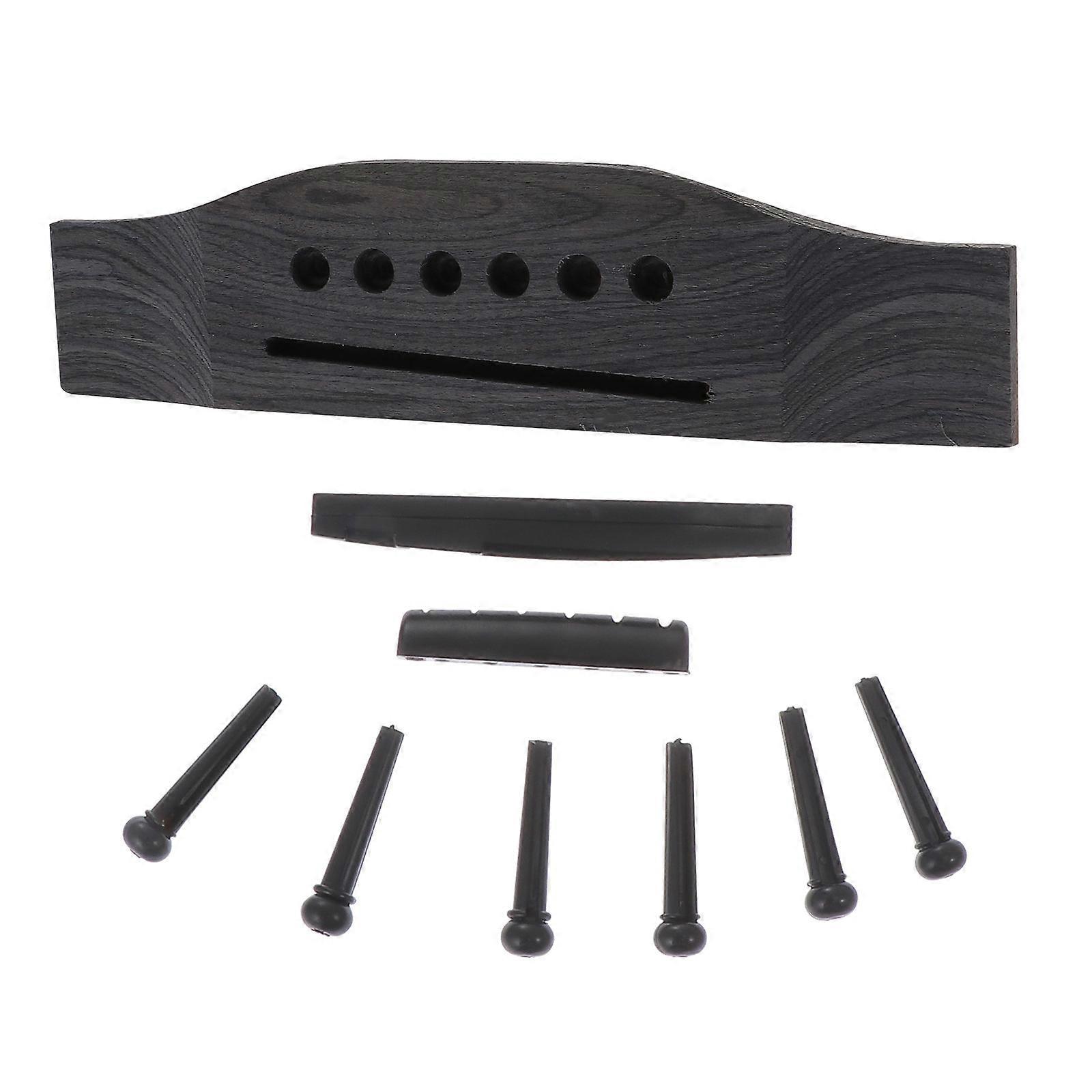 1 Set Guitar Repair Tools Includes Bridge Pin Nut Saddle Practical Folk Guitar Accessories