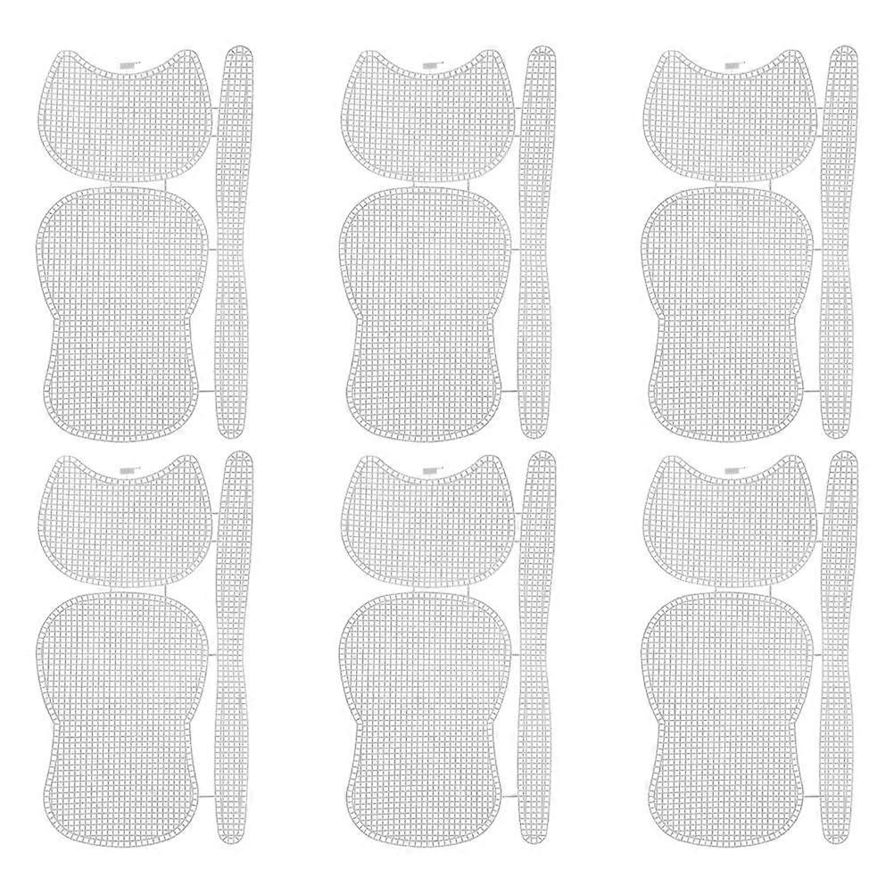 6pcs Plastic Mesh Sheets for DIY Knitting Bag Making – Durable Grid Plates for Cross Stitch & Crochet Projects with Safe, Smooth Edges for Easy