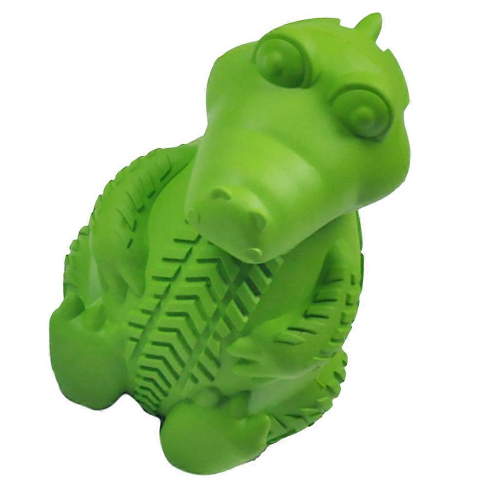 Pet Chew Toy Bite Resistant Adorable Rubber Toy for Dog Use Green Color