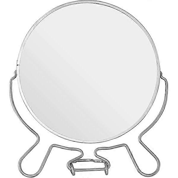 Anti-fog shower Bathroom Mirror, Circular Makeup Mirror with Magnification, Round Mirror with Chrome Wire Rack, 8 Inch