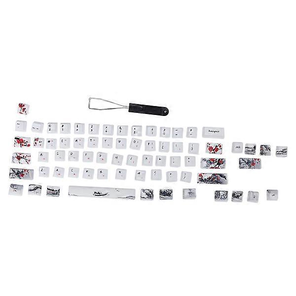 Keycaps PBT 5-sided Sublimation 71 Keys Keyboard Keys for Mechanical Optical Keyboards (English Korean)