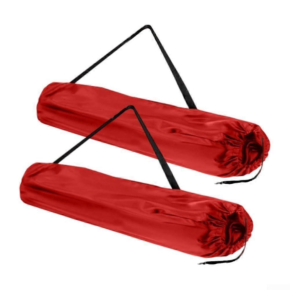 2 Pack Outdoor Folding Chair Storage Bags with Adjustable Shoulder Straps, Red, Durable Design for Easy Transport