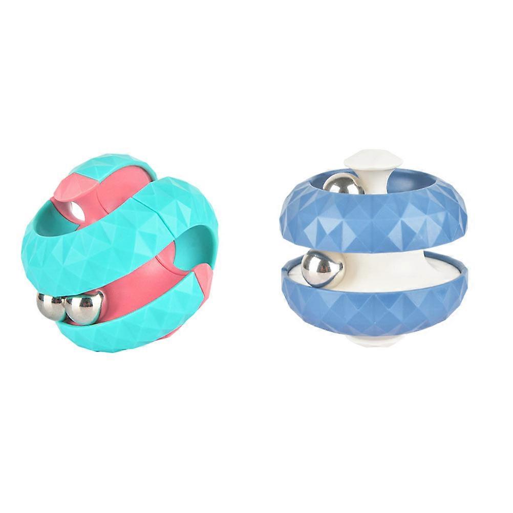 Calming Toys For Kids Rotating Rail Bead Toys Leisure Time Stress Relief Assorted Color 2Set