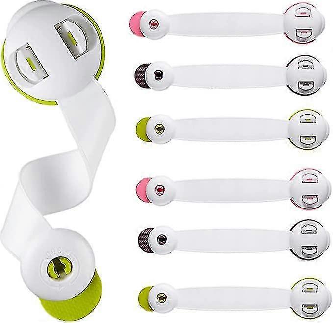 Children's Safety Straps and Locks, 6-Piece Set, Larger and More Secure, Easy to Install and Versatile